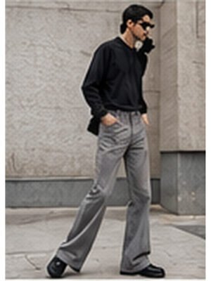 Relaxed Bootcut Jeans - Black