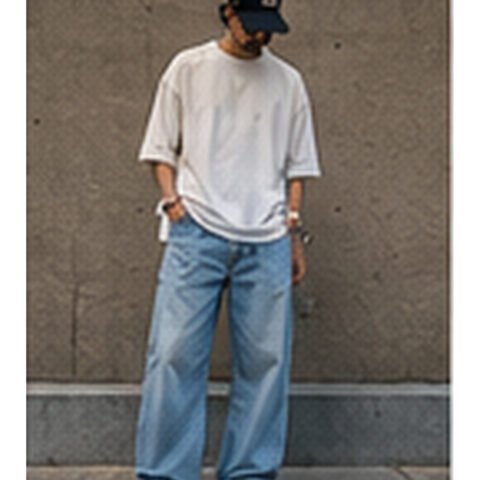 Urban Baggy Jeans - Washed Blue