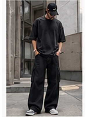 Urban Baggy Jeans - Jet Black