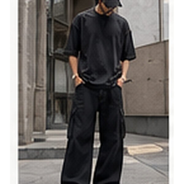 Urban Baggy Jeans - Jet Black
